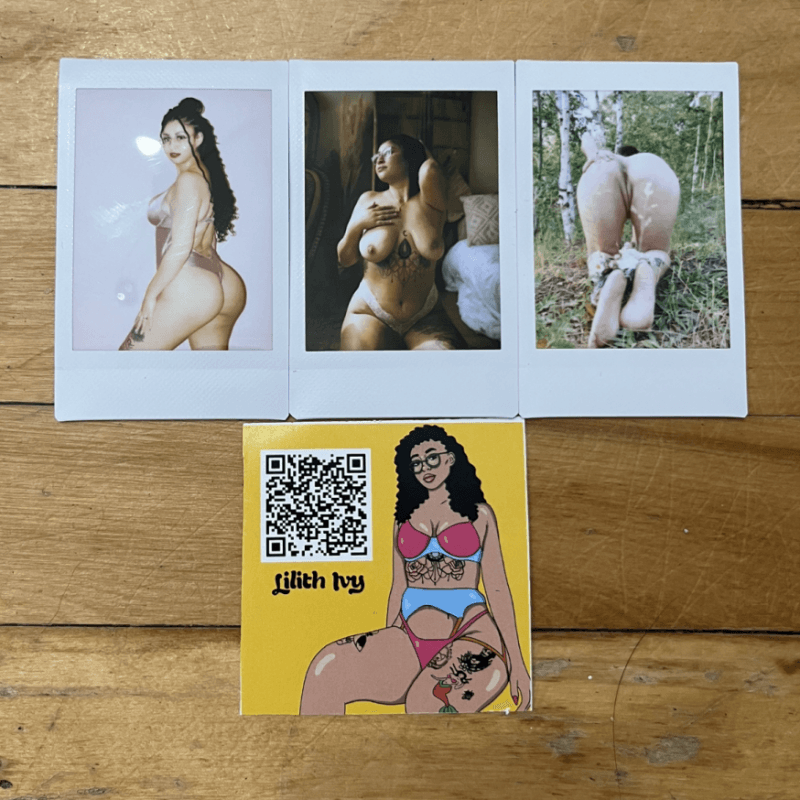 3 pack of Polaroids with sticker