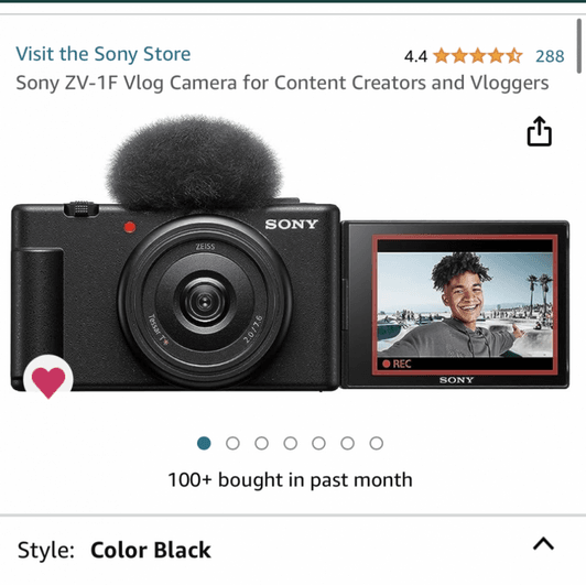 Gift me a Sony ZV1F Camera