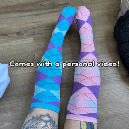 Mismatched Argyle Knee Highs