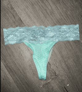 Turquoise Polka Dot Thong