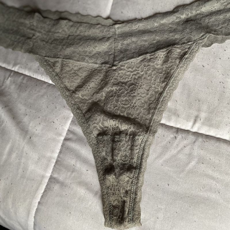 Used BBW Gray Lace Thong