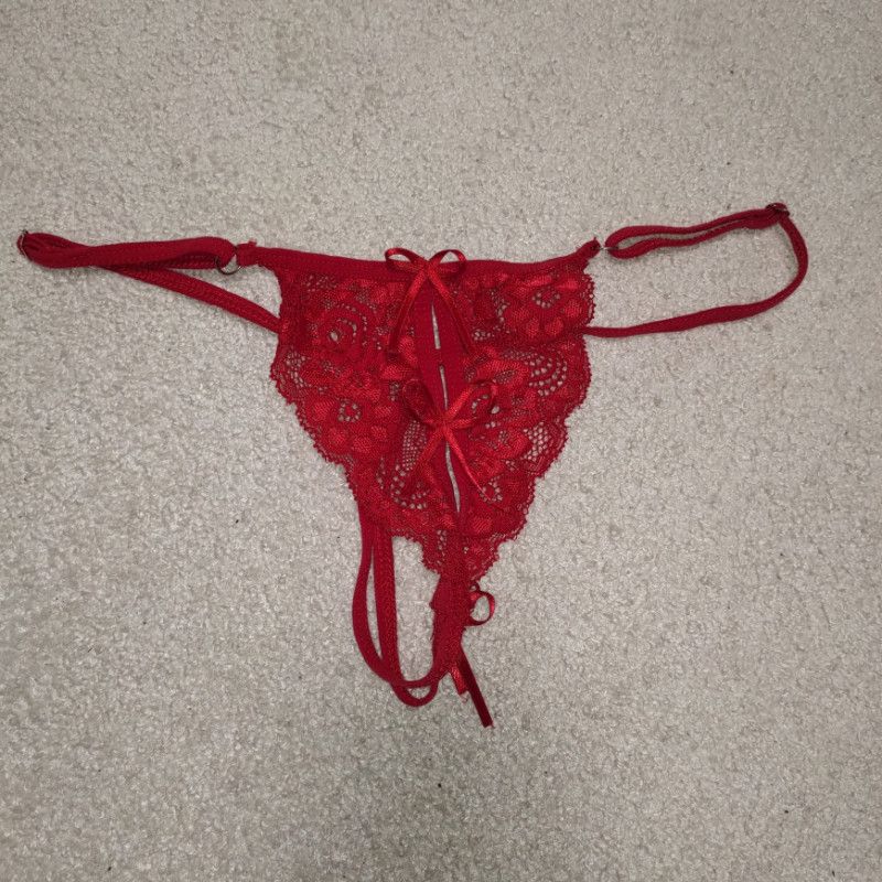 Lace red panties