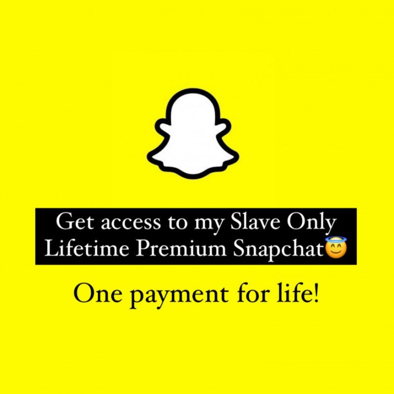 Slave Only Lifetime Premium Snapchat