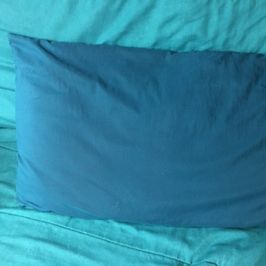 Blue pillow case