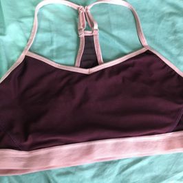 Maroon Pink Sports Bra