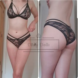 Lace Black Bra and Panty Set