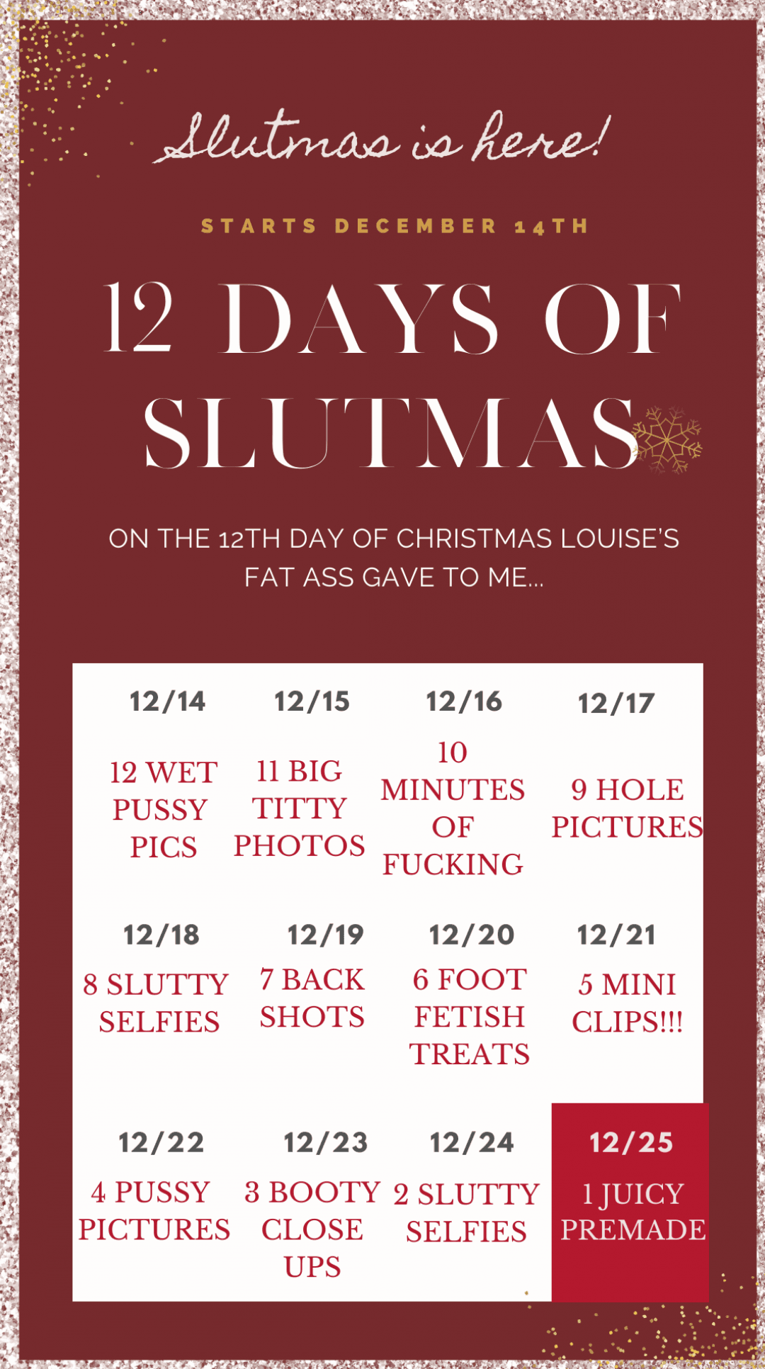 Slutmas 12 Day Bundle