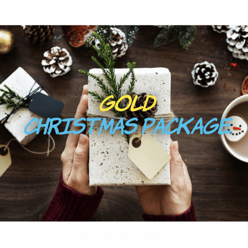 Gold Christmas Package