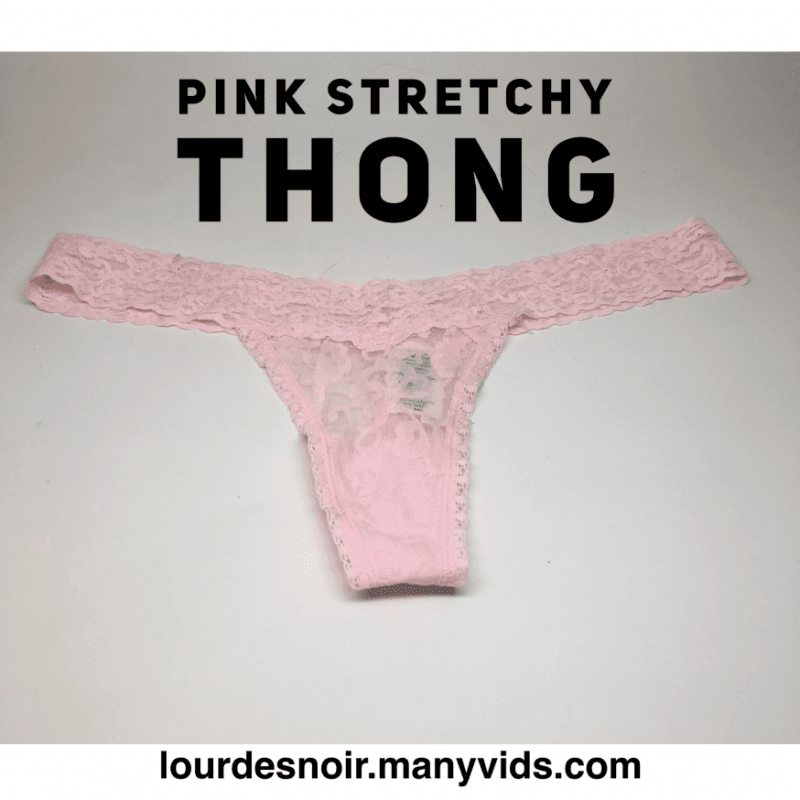 Pink Stretchy Thong Panties