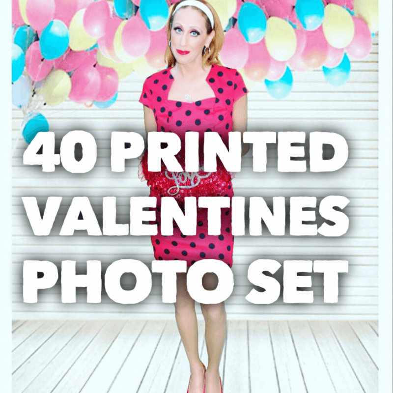 40 Printed Valentines Day Photo Set