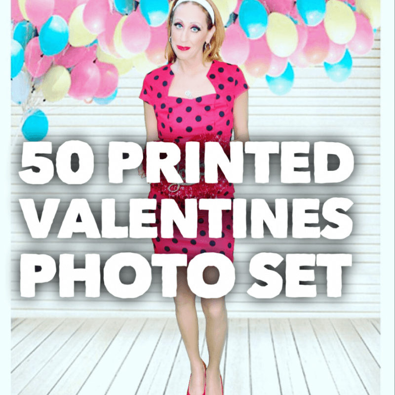 50 Printed Valentines Day Photo Set