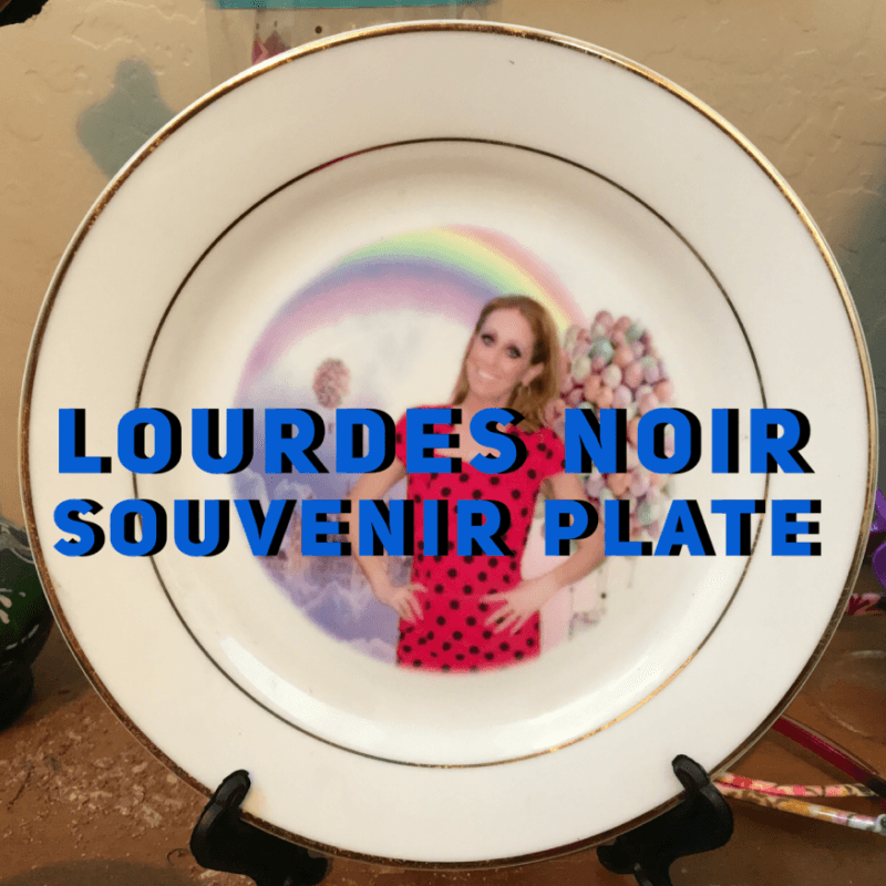 Lourdes Noir Souvenir Plate