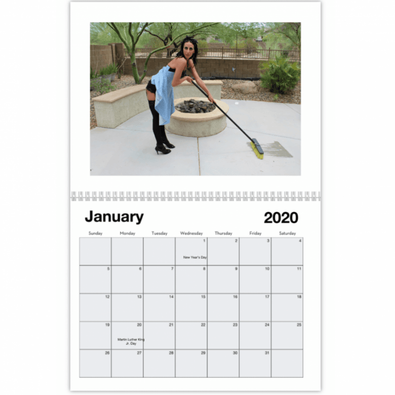 Lourdes Noir Pinup Wall Calendar 12 x 12