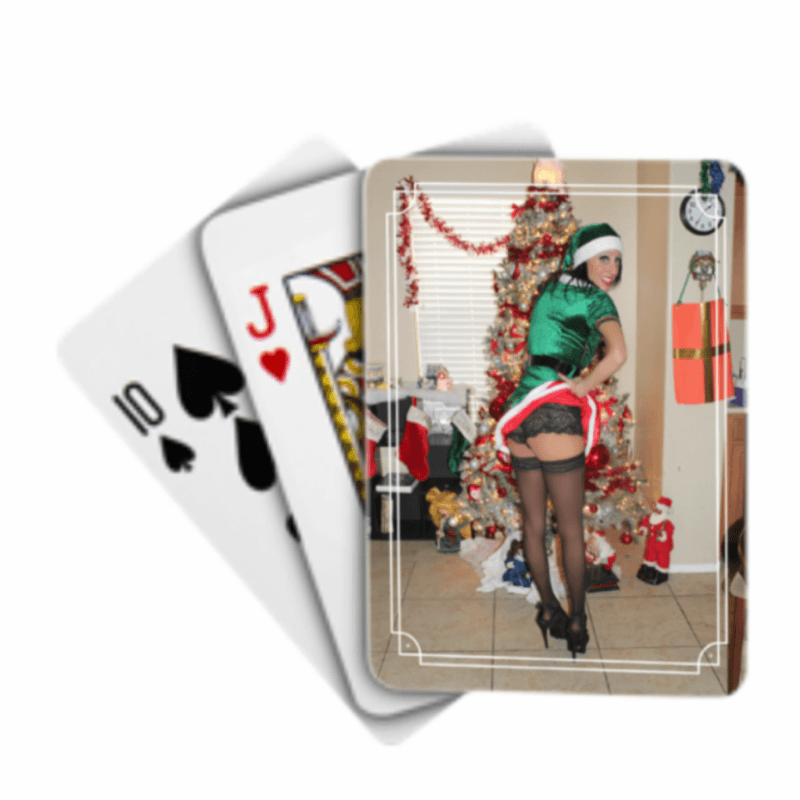 Lourdes Noir Christmas Playing Cards