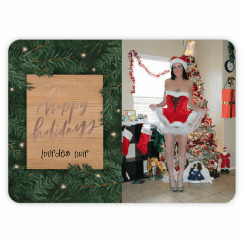 Lourdes Noir Christmas Card Message