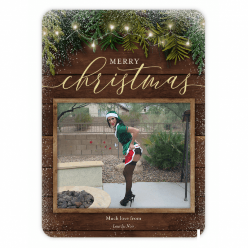 Lourdes Noir Christmas Card Message