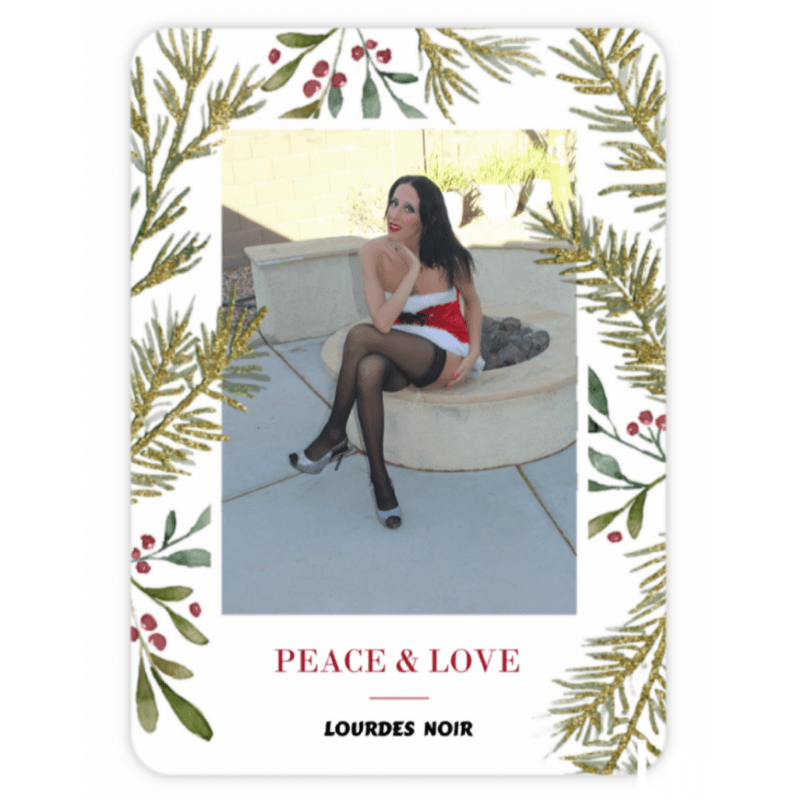 Lourdes Noir Christmas Card Message