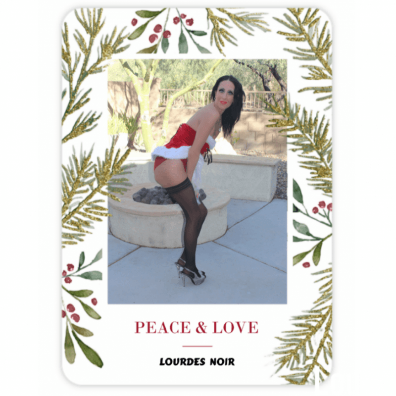 Lourdes Noir Christmas Card Message