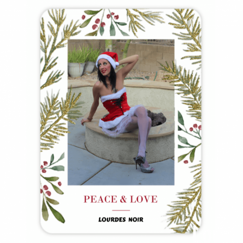 Lourdes Noir Christmas Card Message