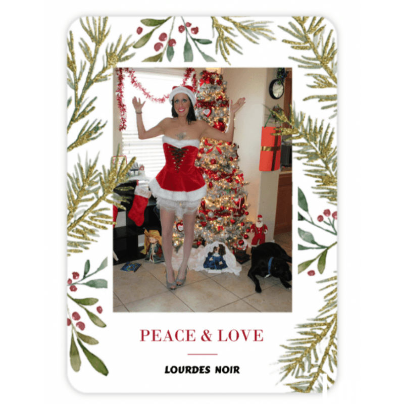 Lourdes Noir Christmas Card Message