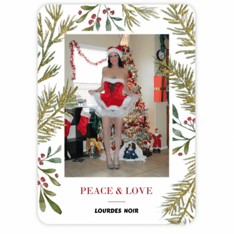 Lourdes Noir Christmas Card Message