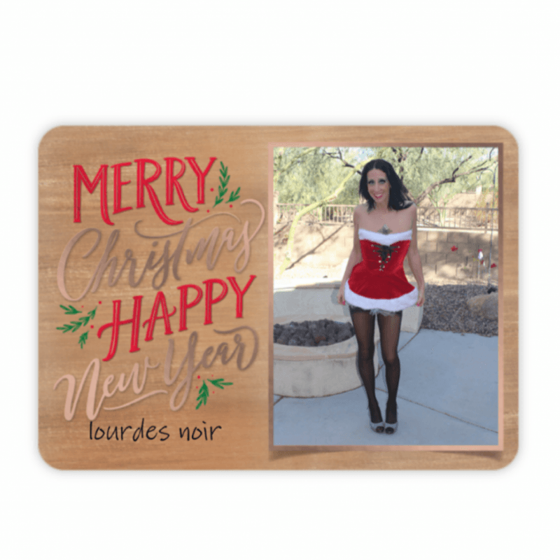 Lourdes Noir Christmas Card Message