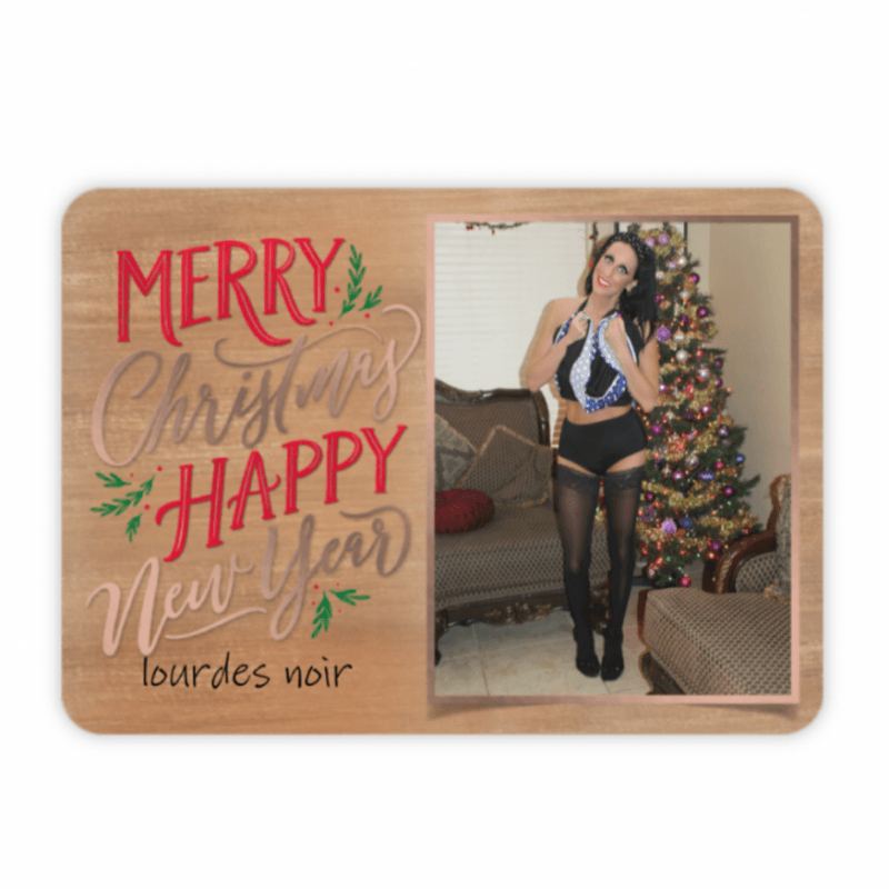 Lourdes Noir Christmas Card Message