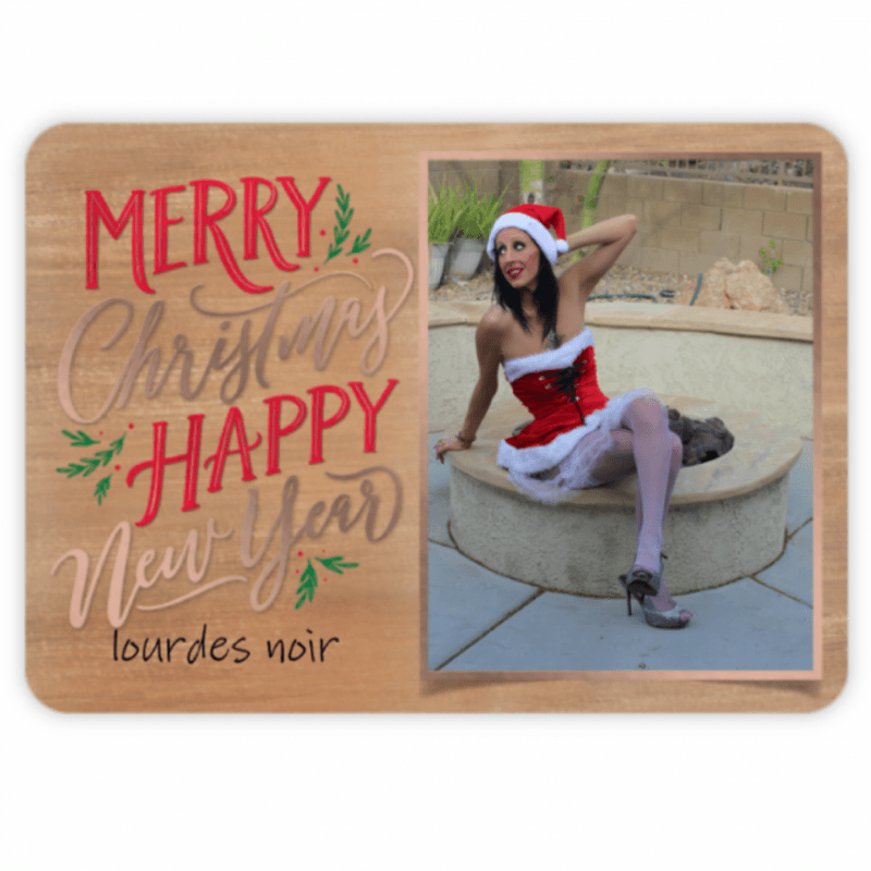 Lourdes Noir Christmas Card Message