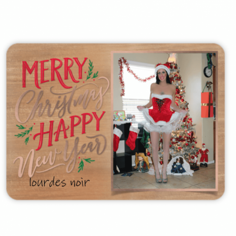 Lourdes Noir Christmas Card Message