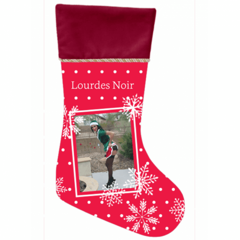 Lourdes Noir Christmas Stocking