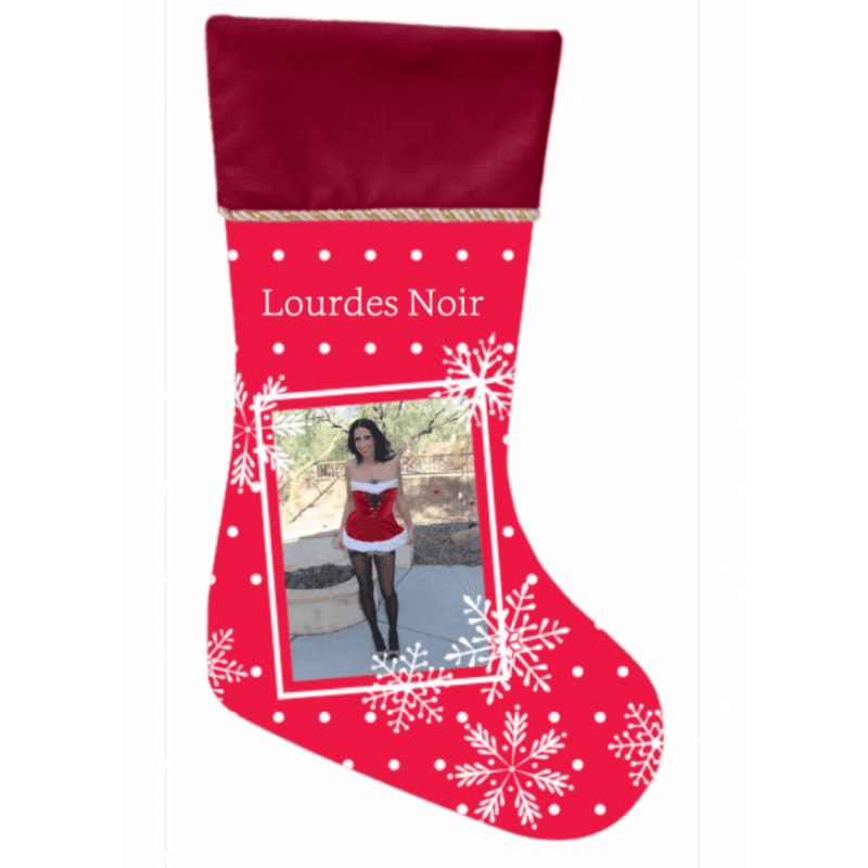 Lourdes Noir Christmas Stocking