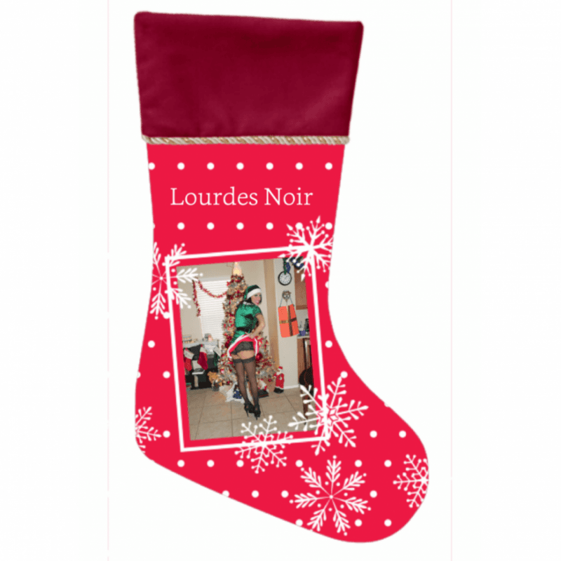 Lourdes Noir Christmas Stocking