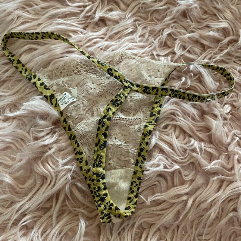 Leopard Trim GString Panties