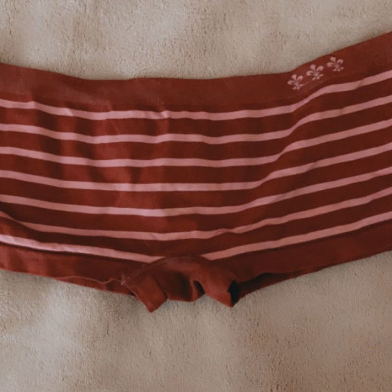 Red pink striped boy shorts