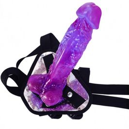 Purple Strap On With Harness