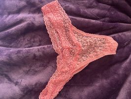 Pink Lacey Thong