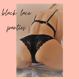 Black lace panties