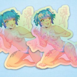 Holographic Messy Lum Stickers