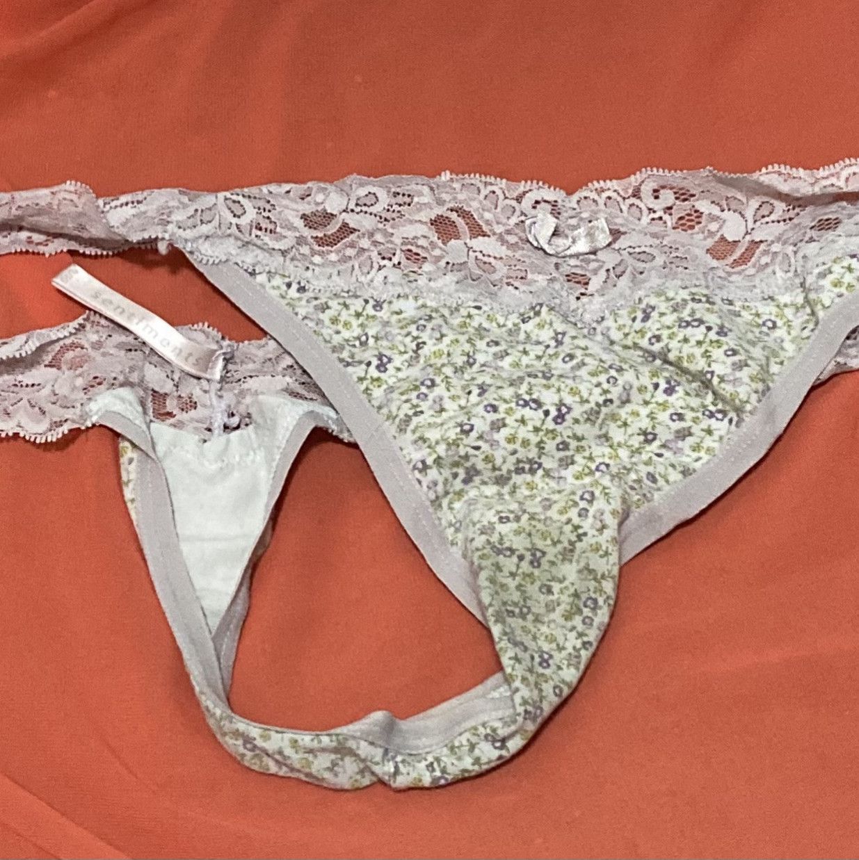 Floral thong