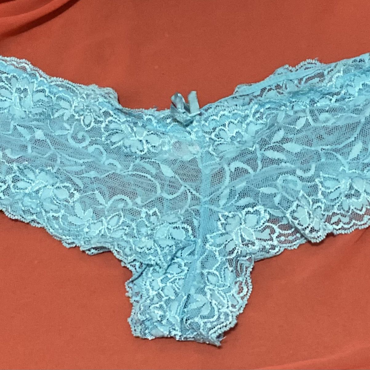 Blue lace panties