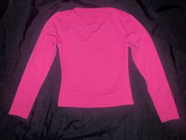 Cute hot pink long sleeve workout top