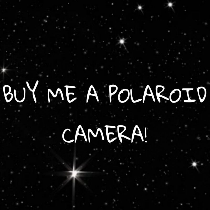 Buy me a Polaroid camera!