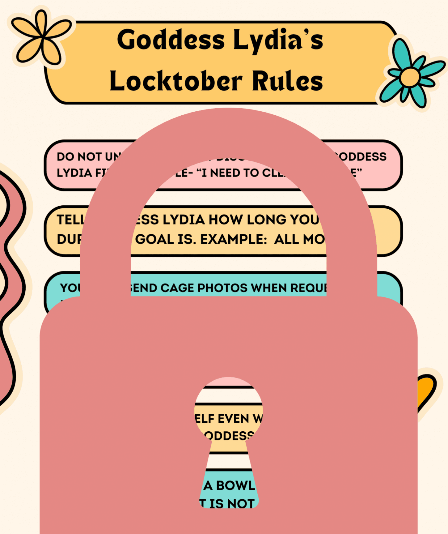 Goddess Lydia Loves Locktober Rules!