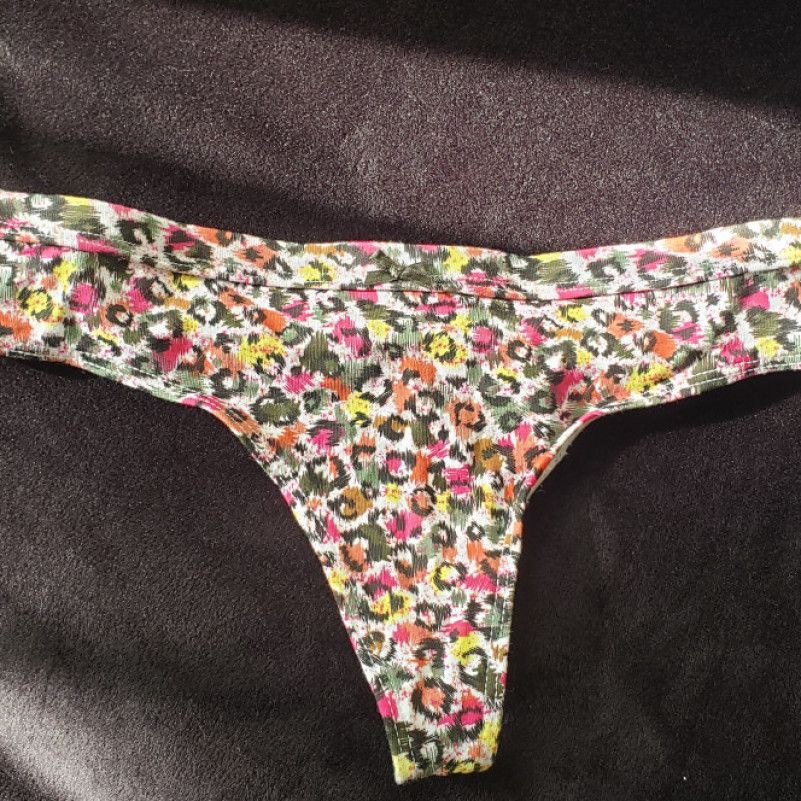 Colorful Spot Print Cotton Thong