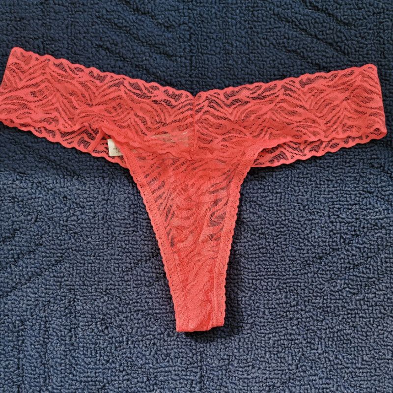 Coral Lace Thong