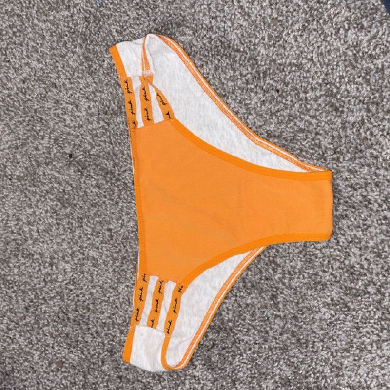 Orange and white panties