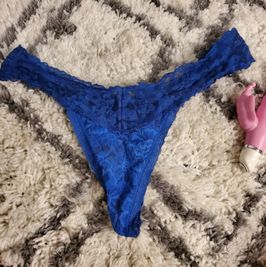 Royal blue VS lace panties