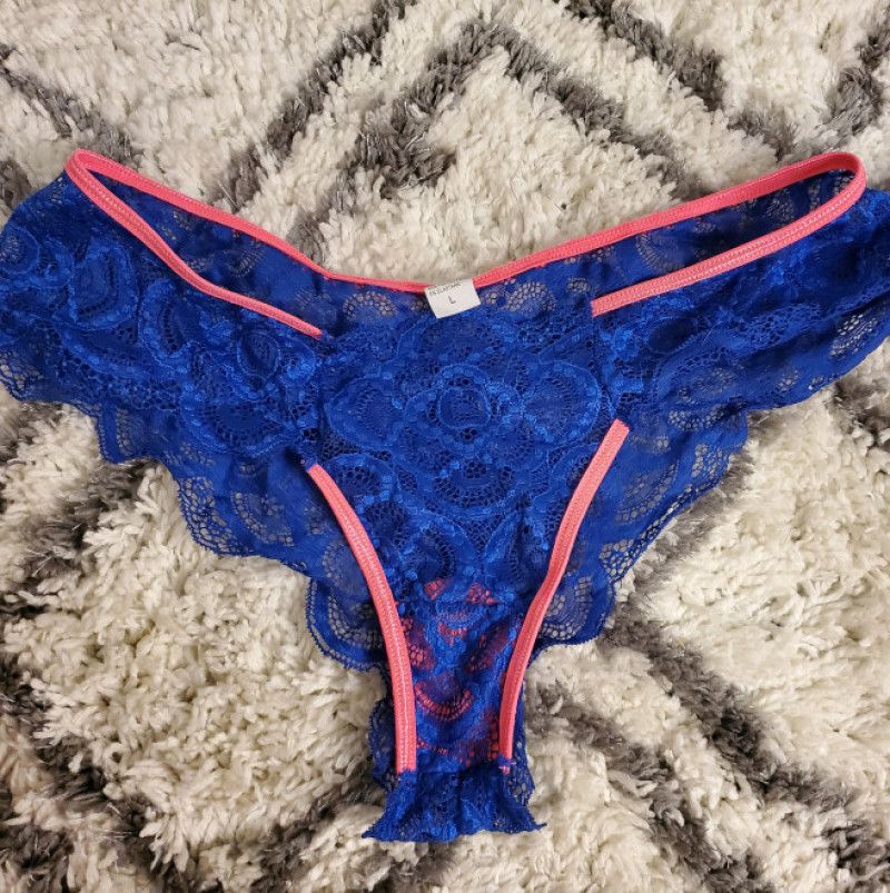 Pink and blue Lace stripper outfit