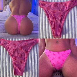 Hot Pink Candy Cane Victoria Secret Thong