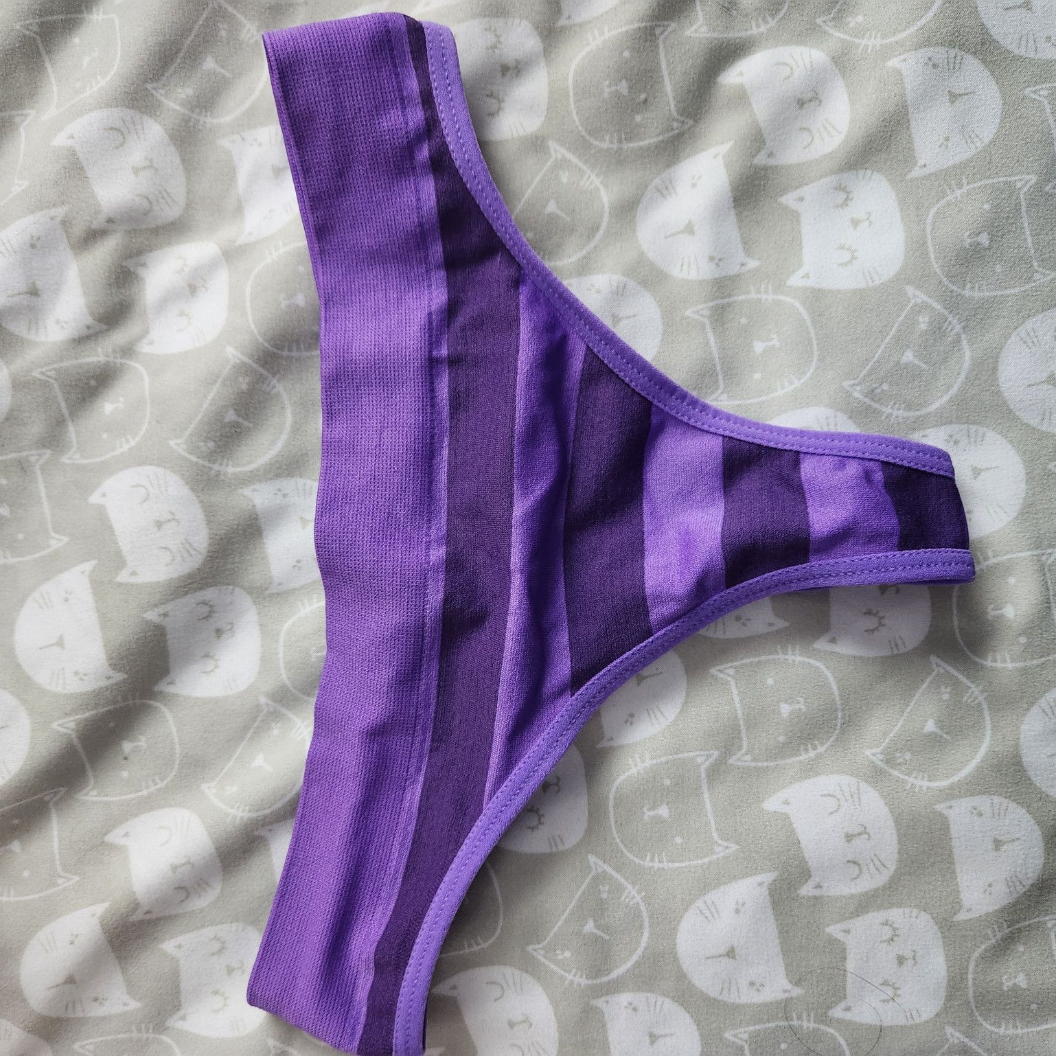 Purple Stripe Thong